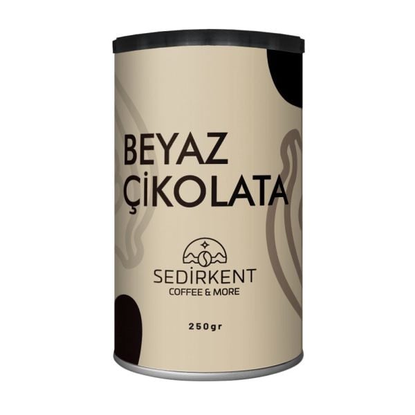 Beyaz Sıcak Çikolata Metal Kutu (250gr)